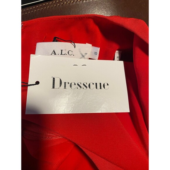 ALC Clarence Ruffled Front Red Dress Size 10 NWT - Picture 4 of 6